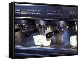 Cappucino Machine and Cups, Rome, Italy-Merrill Images-Framed Stretched Canvas