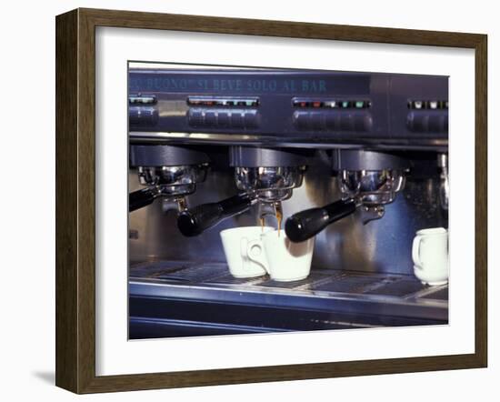 Cappucino Machine and Cups, Rome, Italy-Merrill Images-Framed Photographic Print