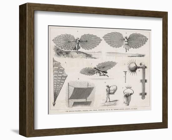 Capretti's "Flying-Man" Project Milano Italy-null-Framed Art Print