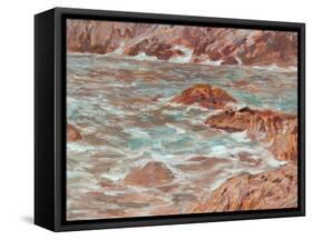 Capri and Seascape-James Charles-Framed Stretched Canvas