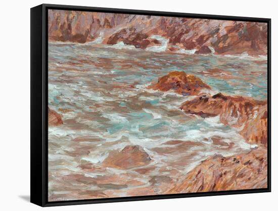 Capri and Seascape-James Charles-Framed Stretched Canvas