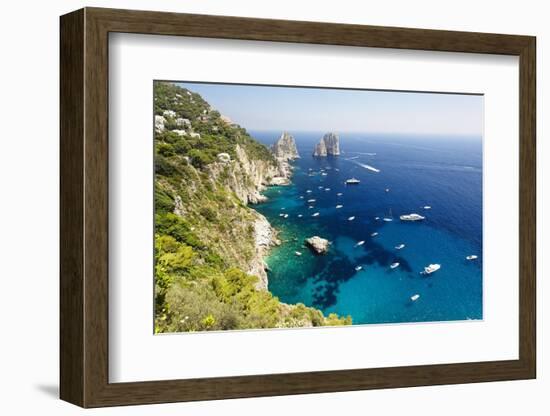 Capri Coastline at Faraglioni, Italy-George Oze-Framed Photographic Print