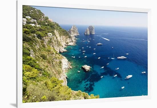 Capri Coastline at Faraglioni, Italy-George Oze-Framed Photographic Print