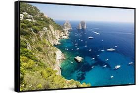 Capri Coastline at Faraglioni, Italy-George Oze-Framed Stretched Canvas