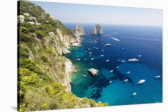 Capri Coastline at Faraglioni, Italy-George Oze-Stretched Canvas