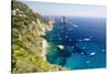 Capri Coastline at Faraglioni, Italy-George Oze-Stretched Canvas