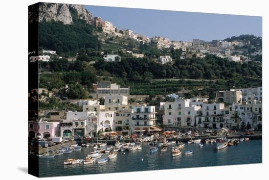 Capri Harbor-Vittoriano Rastelli-Stretched Canvas