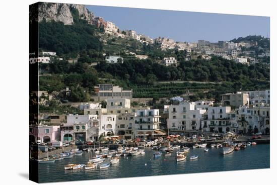 Capri Harbor-Vittoriano Rastelli-Stretched Canvas