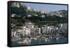 Capri Harbor-Vittoriano Rastelli-Framed Stretched Canvas