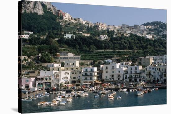 Capri Harbor-Vittoriano Rastelli-Stretched Canvas