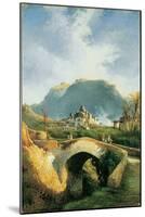 Capri, Ponte Di Tiberio (Oil on Canvas)-Consalvo Carelli-Mounted Giclee Print