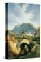 Capri, Ponte Di Tiberio (Oil on Canvas)-Consalvo Carelli-Stretched Canvas