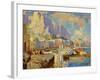 Capri Seascape-Konstantin Ivanovich Gorbatov-Framed Giclee Print