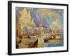 Capri Seascape-Konstantin Ivanovich Gorbatov-Framed Giclee Print