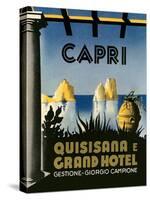 Capri Travel Poster-null-Stretched Canvas
