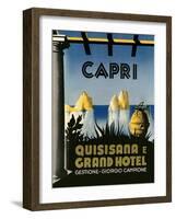 Capri Travel Poster-null-Framed Art Print