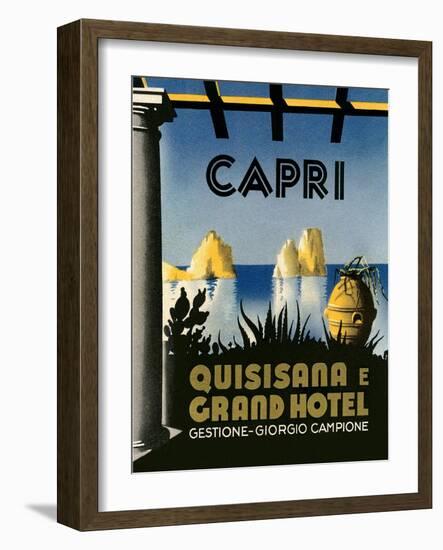 Capri Travel Poster-null-Framed Art Print