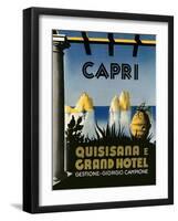 Capri Travel Poster-null-Framed Art Print