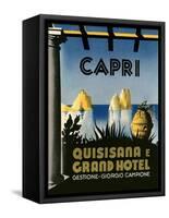 Capri Travel Poster-null-Framed Stretched Canvas