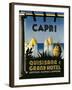 Capri Travel Poster-null-Framed Art Print