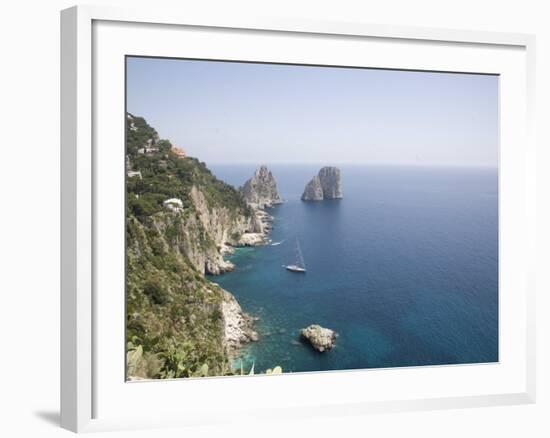 Capri, with the Famous Faraglioni Rocks on the Back Ground, Capri, Bay of Naples, Italy-Olivieri Oliviero-Framed Photographic Print