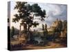 Capriccio Landscape-Jean Victor Bertin-Stretched Canvas