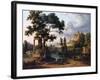 Capriccio Landscape-Jean Victor Bertin-Framed Art Print