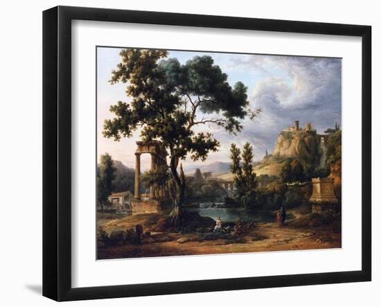 Capriccio Landscape-Jean Victor Bertin-Framed Art Print