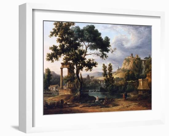 Capriccio Landscape-Jean Victor Bertin-Framed Art Print