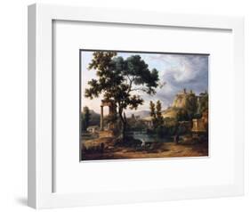 Capriccio Landscape-Jean Victor Bertin-Framed Art Print