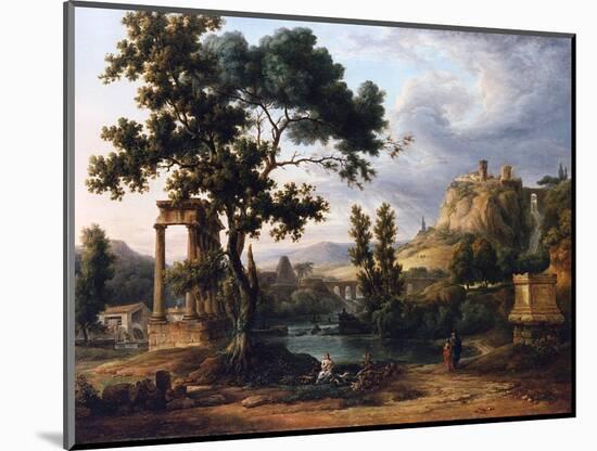 Capriccio Landscape-Jean Victor Bertin-Mounted Art Print