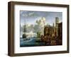 Capriccio of a Mediterranean Port-Abraham Storck-Framed Giclee Print