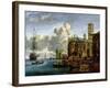 Capriccio of a Mediterranean Port-Abraham Storck-Framed Giclee Print