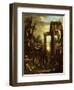 Capriccio of Classical Ruins and Statuary with Figures Conversing-Giovanni Ghisolfi-Framed Giclee Print