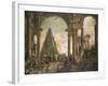 Capriccio of the Ruins of Rome-Giovanni Paolo Pannini-Framed Giclee Print