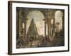 Capriccio of the Ruins of Rome-Giovanni Paolo Pannini-Framed Giclee Print