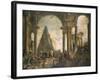 Capriccio of the Ruins of Rome-Giovanni Paolo Pannini-Framed Giclee Print