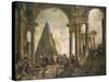 Capriccio of the Ruins of Rome-Giovanni Paolo Pannini-Stretched Canvas