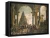 Capriccio of the Ruins of Rome-Giovanni Paolo Pannini-Framed Stretched Canvas