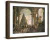 Capriccio of the Ruins of Rome-Giovanni Paolo Pannini-Framed Giclee Print