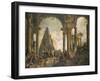 Capriccio of the Ruins of Rome-Giovanni Paolo Pannini-Framed Giclee Print