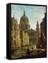 Capriccio: St Paul's and a Venetian Canal-William Marlow-Framed Stretched Canvas
