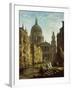 Capriccio: St Paul's and a Venetian Canal-William Marlow-Framed Giclee Print