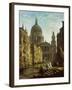 Capriccio: St Paul's and a Venetian Canal-William Marlow-Framed Giclee Print