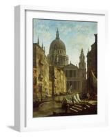Capriccio: St Paul's and a Venetian Canal-William Marlow-Framed Giclee Print