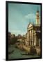 Capriccio: The Rialto Bridge and the Church of S. Giorgio Maggiore, c.1750-Canaletto-Framed Giclee Print