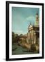 Capriccio: The Rialto Bridge and the Church of S. Giorgio Maggiore, c.1750-Canaletto-Framed Giclee Print