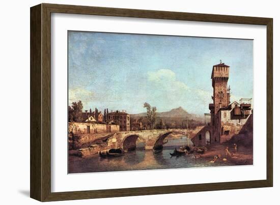 Capriccio Veneto-Canaletto-Framed Art Print