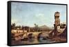 Capriccio Veneto-Canaletto-Framed Stretched Canvas