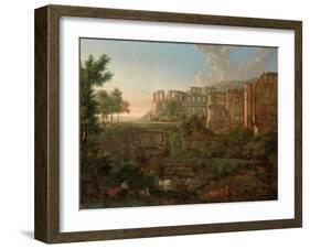 Capriccio View of the Ruins of Heidelberg Castle-Johann Martin Von Rohden-Framed Giclee Print